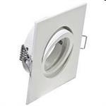 SUPPORTO QUADRATO PAR16/MR16,BIANCO GHIERA+CONTROG. 90X90MM/70MM