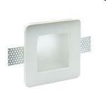 SUPPORTO DA INC.IN GESSO C/VETRO LAMPADE PAR16 DIM.12X12X6CM