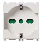 PRESA 2P+T 16A UNIVERSALE BIANCO FLAT